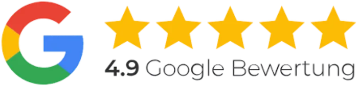 4,9 Google Bewertung